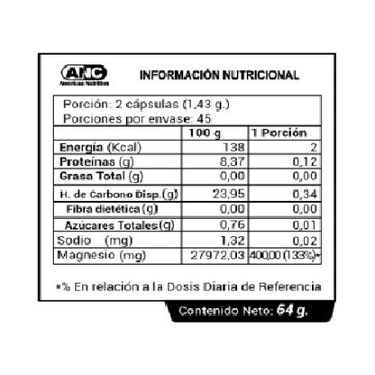 ANC- Cloruro De Magnesio 90 Cápsulas