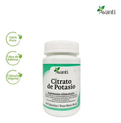 Avanti- Citrato De Potasio 459 Miligramos 60 Cápsulas