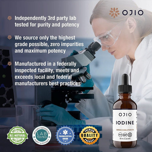 Ojio Solución De Yodo Lugol - Apoyo Tiroideo- 30 Ml