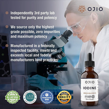 Ojio Solución De Yodo Lugol - Apoyo Tiroideo- 30 Ml