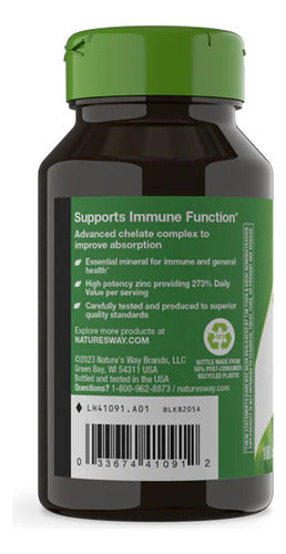 Natures Way - Zinc Chelate 30mg 100 Capsulas N/a