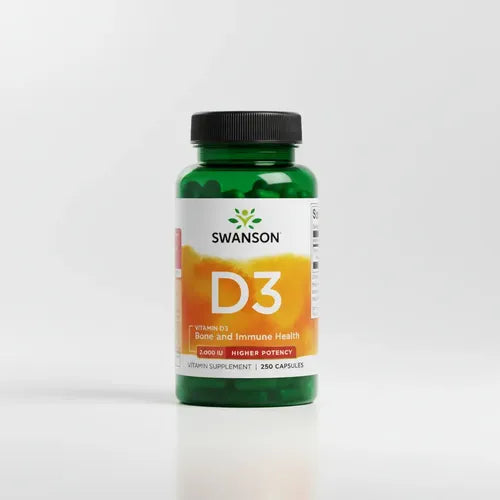 Swanson- Vitamina D3 2000ui 250 Sofgel Sin Sabor