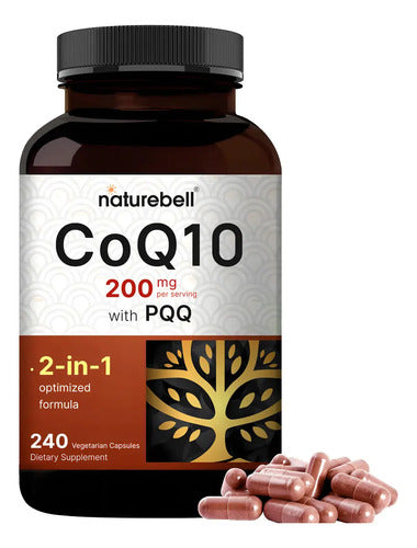 Suplemento Naturebell Coq10 Ubiquinona De 200 Mg Con Pqq 240 Sin Sabor