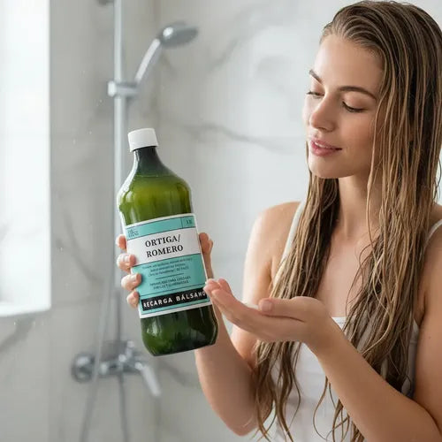 Del Alba - Kit Shampoo + Acondicionador Ortiga Romero Recarga