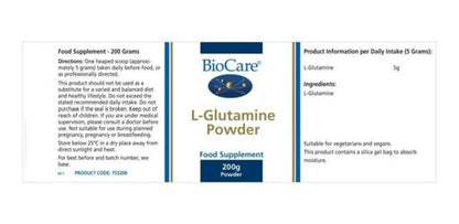 Biocare - L-glutamina  En Polvo 200gr