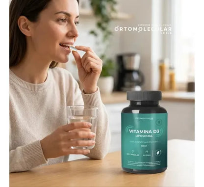Vitamina D3 Liposomal 800ui 60 Capsulas Vegana Biodisponibilidad Ortomolecular Sin Sabor