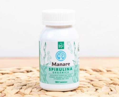 Manare- Spirulina Orgánica 180 tabletas
