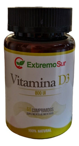 Vitamina D3 800ui, 60 Comprimidos Sabor Neutro