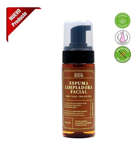 Del Alba - Espuma Limpiadora Facial, Todo Tipo De Piel 150ml Momento De Aplicación Día/noche