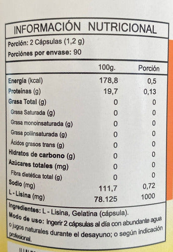 FNL - L- Lisina 180 Cápsulas