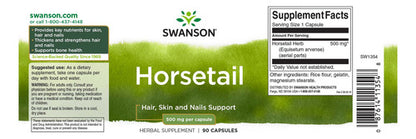 Swanson Cola De Caballo 500 Mg 90 Capsulas Sabor Sin Sabor