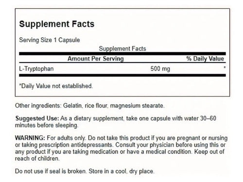 Swanson- L Triptofano 500mg 60capsulas
