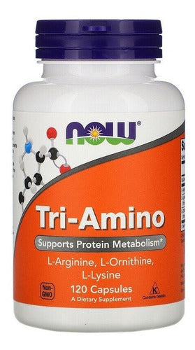 Tri-amino 120 Caps - Now Foods Sabor Sin Sabor