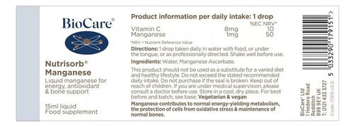 Biocare - Nutrisorb Manganeso Líquido 15ml