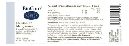 Biocare - Nutrisorb Manganeso Líquido 15ml
