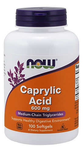 Now - Acido Caprílico 600mg 100s Gels