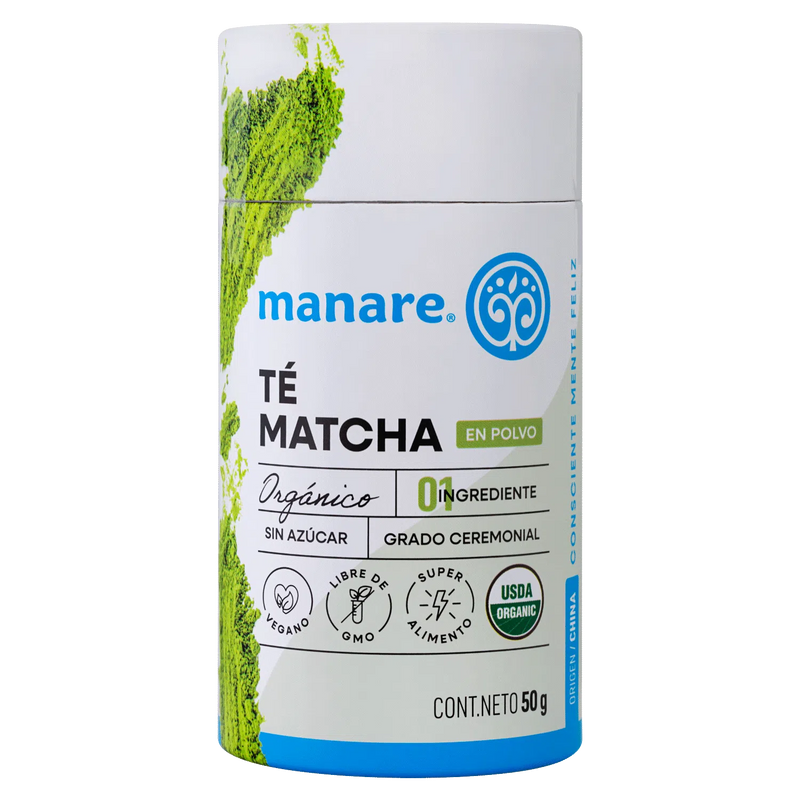 Manare- Té Matcha En Polvo Orgánico 50 Gramos