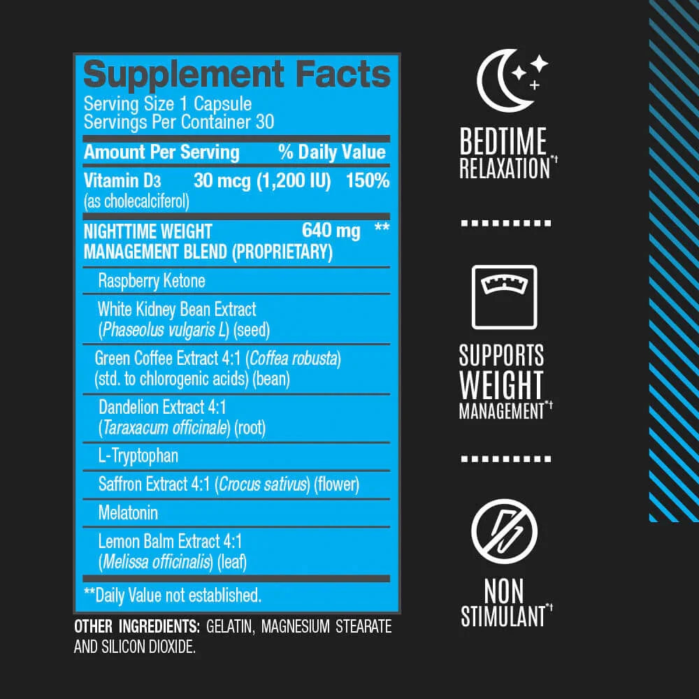 BPI Sports- Nite Burn - quemador de grasa nocturno 30capsulas