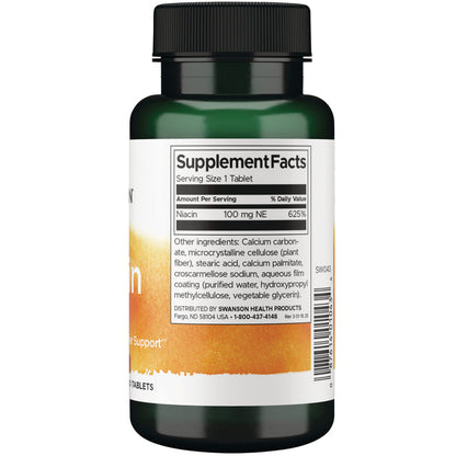 Swanson- Niacina  100mg 250 tabletas